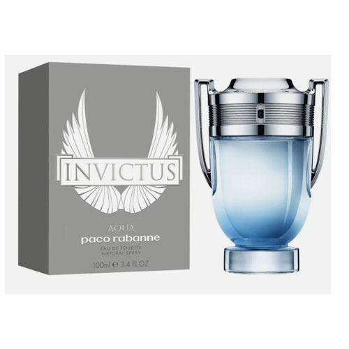 UP-PACR-163 Paco Rabanne Invictus Aqua para Hombre 100 ml Eau de Toilette Spray - Imagen 1