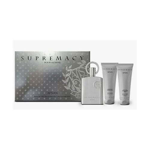 UPG-AFNN-74 Set Afnan Supremacy Silver ( 3 Pc ) / Bl / Sg para Hombre 100 ml Eau de Parfum - Imagen 1