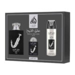 Set Lattafa Ishq Al Shuyukh Silver Unisex ( 3 Pc ) 3.4 / 0.68 / Perfumed Ray para Unisex 200 ml Eau de Parfum Spray