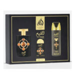 Set Lattafa Al Qiam Gold Unisex ( 3 Pc ) 3.4 / 0.68 / Perfumed Ray para Unisex 200 ml Eau de Parfum Spray
