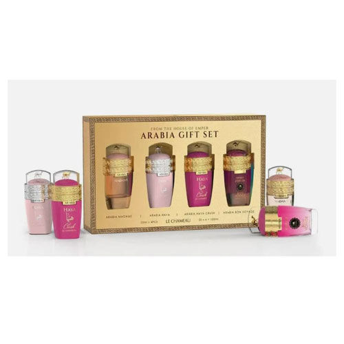 UPG-LEC-85 Set Le Chameau Arabia Pour Femme ( 4 Pc )Madame,Haya,Haya Crush,Bon Voyage para Unisex 0.845 oz Eau de Parfum Spray - Imagen 1
