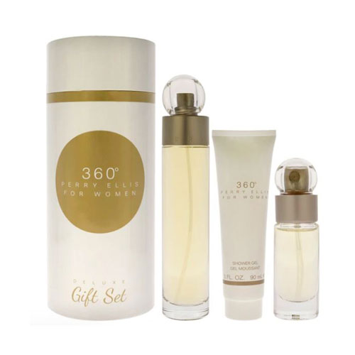 UPG-PERE-184 Set Perry Ellis 360 Collection (3 Pc ) / Gel / Mini para Mujer 100 ml Eau de Toilette Spray - Imagen 1