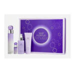 Set Perry Ellis 360 Purple (4 Pc ) / Mist / Sg /Mini para Mujer 100 ml Eau de Parfum
