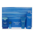 Set Perry Ellis Aqua (4Pc) / Deo Body Ray / Sg / Mini para Unisex 100 ml Eau de Toilette Spray